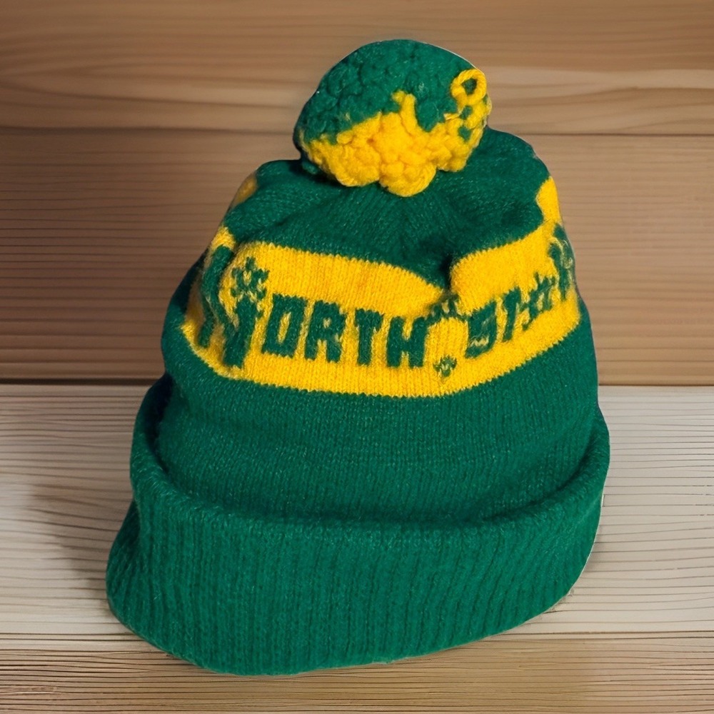 Vintage 60s Minnesota North Stars Hat Beanie Green NHL Dallas Wild Whalers Rare